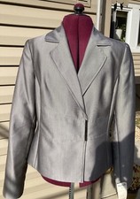 NWT CALVIN KLEIN Size 6 Silver Gray Blazer Jacket