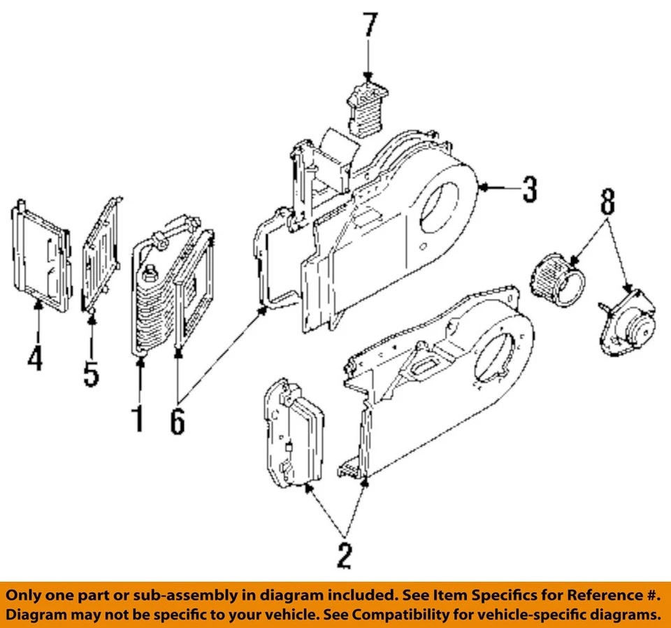 Оригинальный полный корпус испарителя переменного тока с воздуходувкой для Cadillac Allante 1991 1992 1993 годов выпуска - Изображение 3 из 4