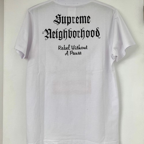 Rare NEIGHBORHOOD SUPREME Rebel Without a Pause Box Logo Tee Pirate sz. M Japan - Picture 7 of 11