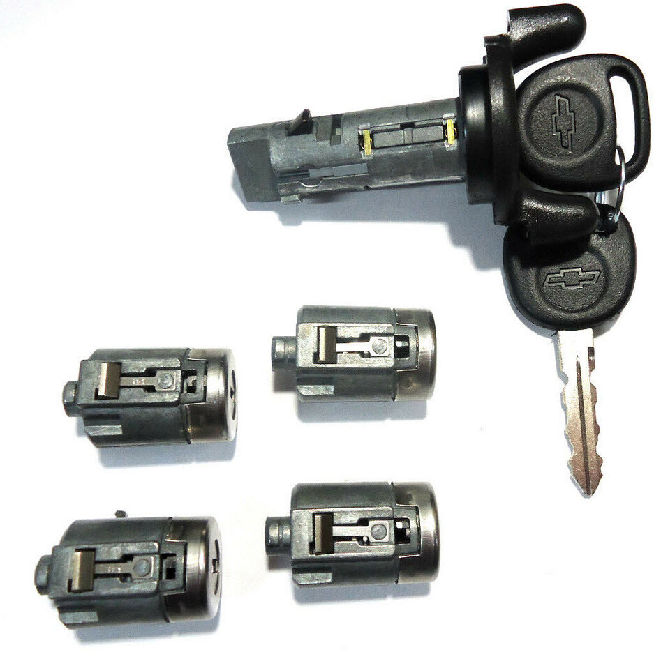 Automatic Transmission Lock Cylinder New Chevrolet OEM Ignition Switch Lock Cylinder 2 S 2 Keys - Black Finish Door Lock Cylinder - Foto 8