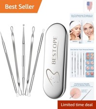 Blackhead Remover: Double-head Stainless Steel - Extracts Blackheads, Pimples,