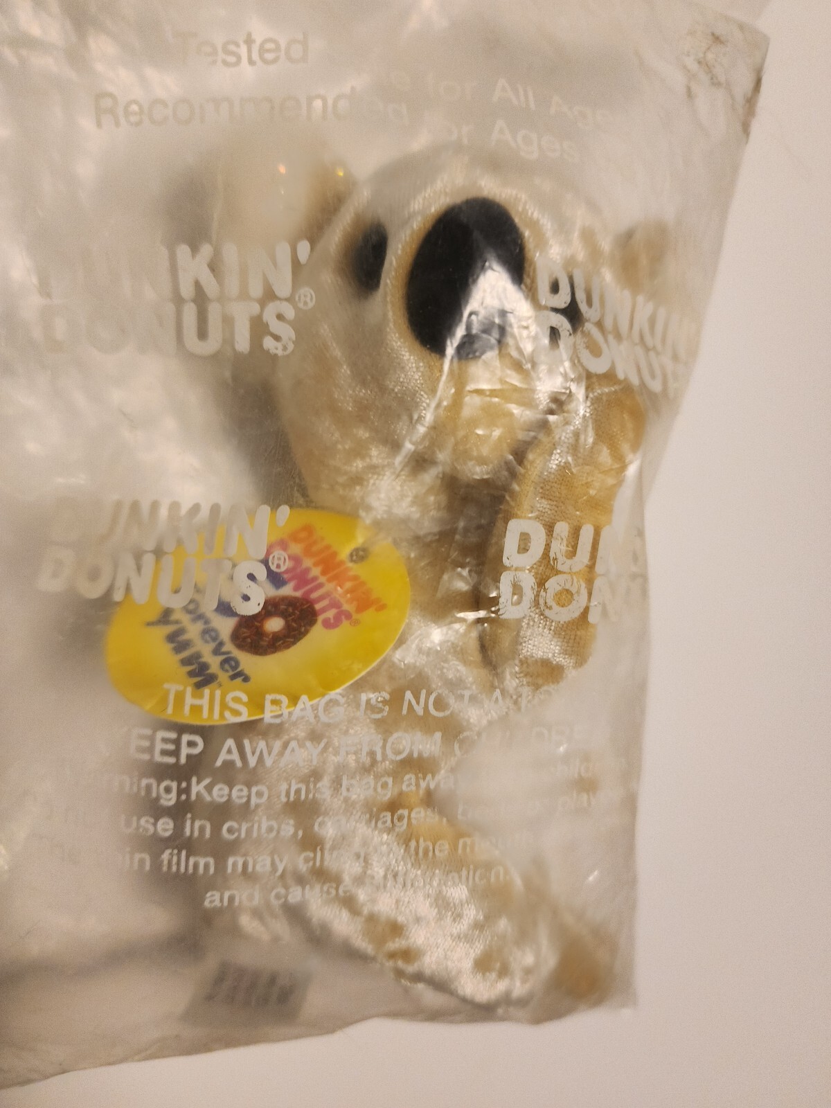 Dunkin Donuts 5” Plush Coolatta Bear  "Goldie" Koala Bear 50th Anniversary NIP