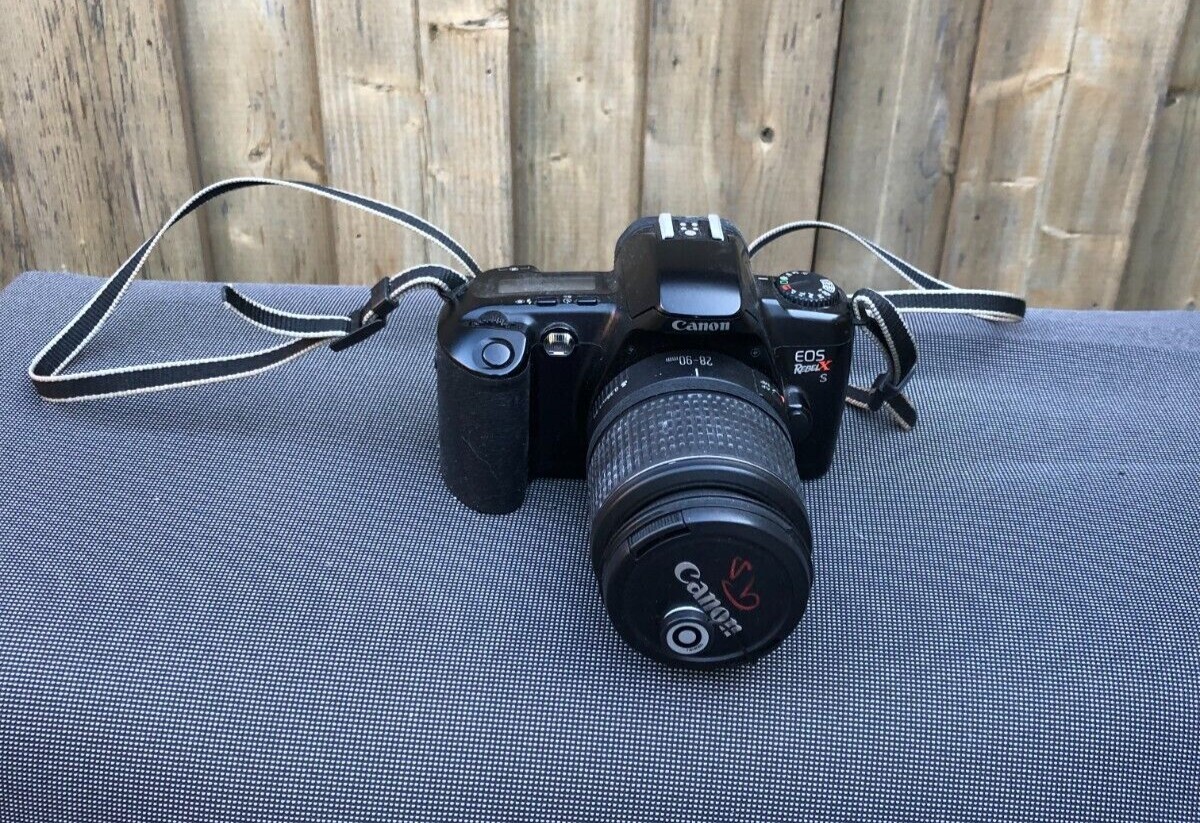 Vintage 1993 Canon EOS Rebel XS 35mm Film Camera W/ 28-90mm Lens