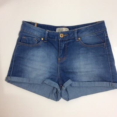 Ladies Pull Bear Blue Denim Shorts, EUR 34, Size UK