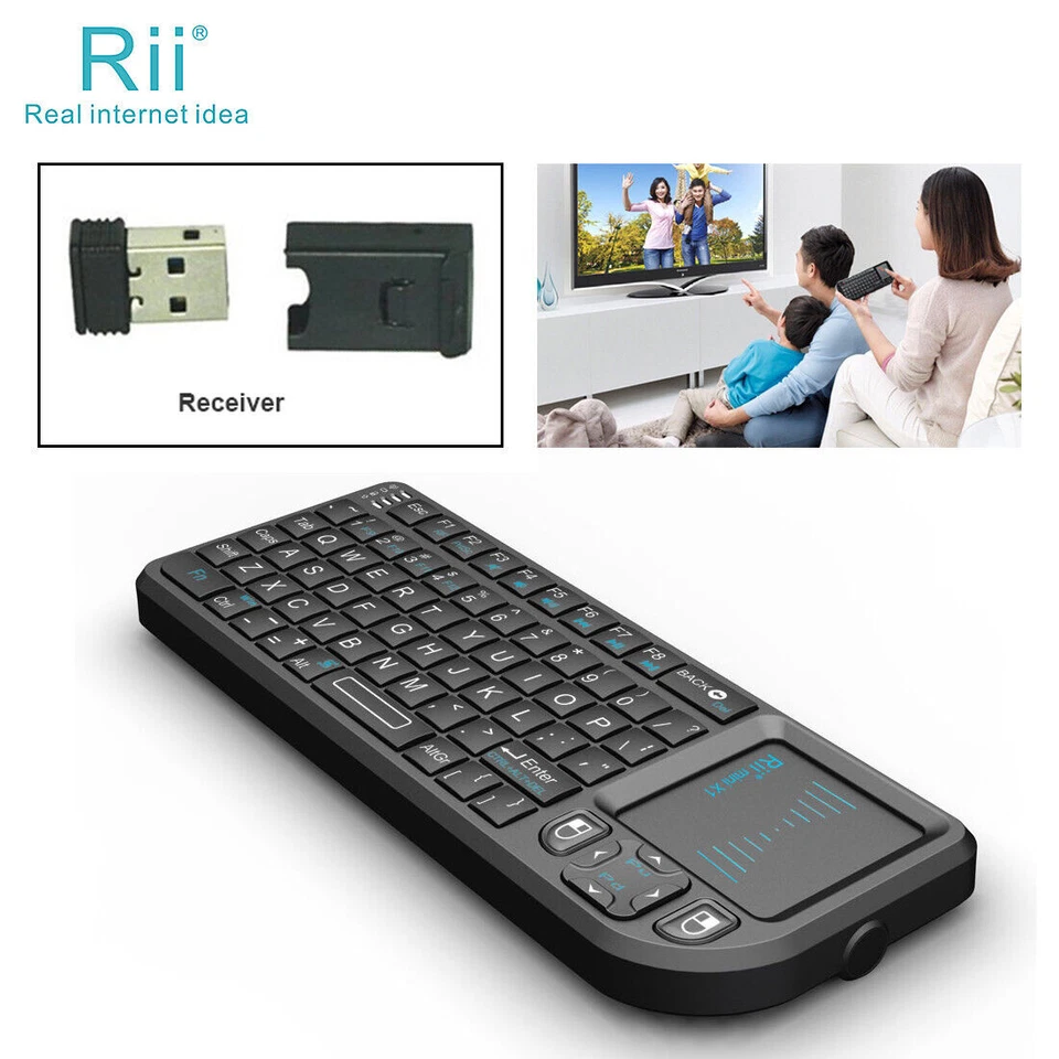 Rii Mini X1 2.4G Wireless Mini Keyboard with Touchpad for PC Smart TV - Image 3 of 4
