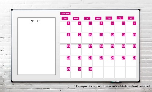 Whiteboard Calendar Magnet Non-Abbreviated Bundle by DCM Solutions - Picture 32 of 36