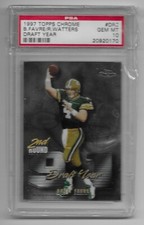 1997 Brett Favre PSA 10 Topps Chrome DRAFT YEAR, Watters, Packers