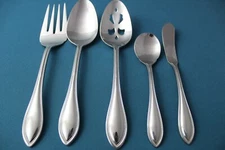 5pc Serving Tablespoon Pierced Fork Wallace AMERICAN TRADITION 18/10 China NEW