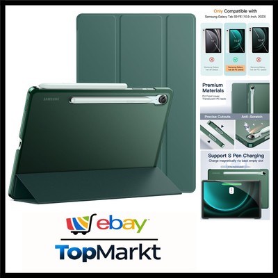 Hülle für Samsung Galaxy Tab S10 FE / S9 FE 10,9 Zoll, Dünn Transluzent Rücks...