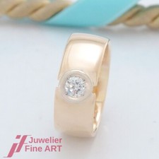 MONCARA - Ring  mit 1 Brillant (Diamant) ca. 0,38ct - 14K/585 Gelbgold/Weißgold