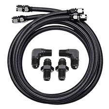 2Set 6AN PTFE Transmission Cooler Lines Set for 4L60 700R4 TH350 TH400 CBC350