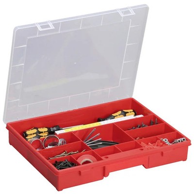 Allit Sortimentskasten EuroPlus Basic 37/12 rot/transparent Aufbewahrung