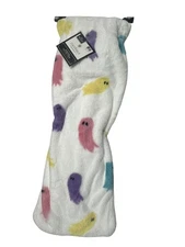Storehouse White GHOSTS Multi Colors THROW Blanket 50x70 Oversized Faux Fur NEW