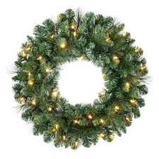 Scottsdale Pine Color-Changing Pre-Lit LED Battery Powered Christmas Wreath
