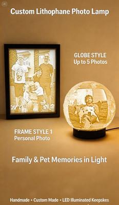 Individueller Bilderrahmen Lithophanie Lampe | Globus Option | Familie & Haustier LED