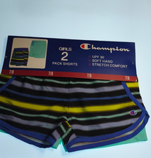 Champion Girls 2 Pack Shorts 7/8 UPF 30 Athletic Stretch Soft NWT