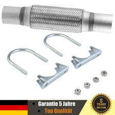 Flexrohr Auspuff + 2x Schellen Ø50 Geeignet für Opel Astra H Astra J Corsa D