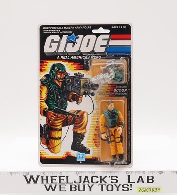 Scoop V1 100% Complete W/ 34 Cardback & Bubble G.I. Joe 1989 Hasbro Vintage