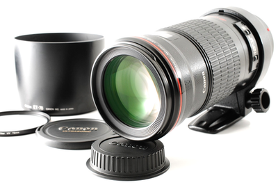 Near Mint] Canon EF 180mm f/3.5 L USM Macro Lens w/Caps Hood