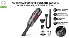 Aspirateur de voiture sans fil puissant - Aspirateur portatif à forte aspiration
