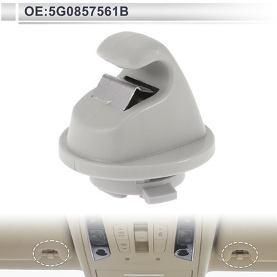 Sonnenblende Halter Clip Für VW Golf GTI Jetta Skoda Tiguan No.5G0857561B Grau