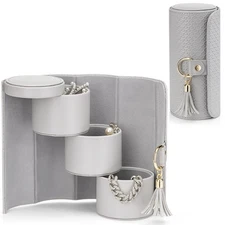 Vlando Gifts 2025 for Women, Girl - Travel Jewelry Oragnizer, 3-Layer Jewelry...