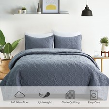 3-Piece Oversize Bedspread Coverlet Set Bed Cover Quilt Set
