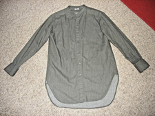 Likenew Uniqlo U Long Sleeve Tunic Button Down Oversized Shirt Dark Green XS