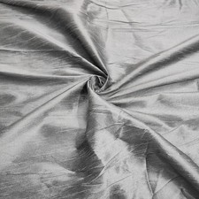 Silver Dupioni Fabric: Faux Silk Gown Curtain Material