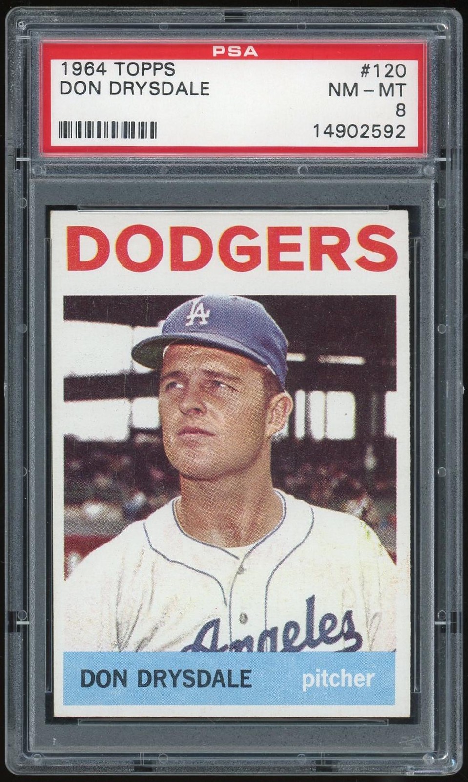 1964 Topps #120 Don Drysdale PSA 8 *2592