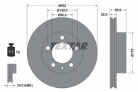 2X Textar Bremsscheibe 92228603 FüR Nissan Opel Renault