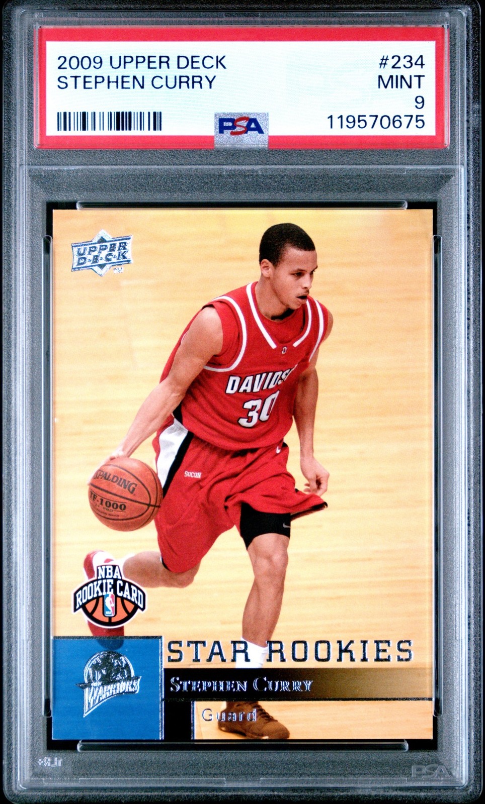 2009-10 Upper Deck Basketball Stephen Curry #234 RC Rookie PSA 9