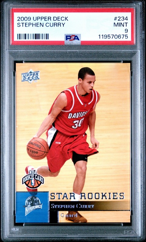 2009-10 Upper Deck Basketball Stephen Curry #234 RC Rookie PSA 9