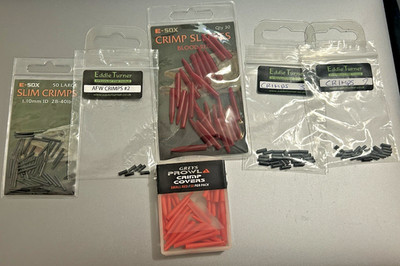 Eddie Turner AFW Crimps Größe 2 x2 und 3 E-SOX Large Crimps plus Crimphülsen x2