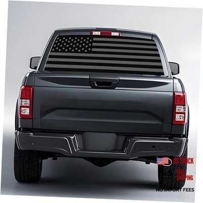 Back Window Decals for Trucks - 65x17.3 in American Flag Window Decal Afd-14-s