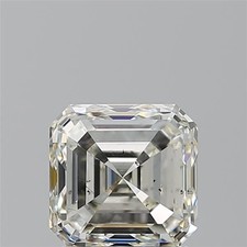 Cert. GIA 1.50 Carat Asscher Cut Natural Mined Diamond Loose K color SI1 clarity 1676.91 per carat