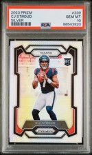 CJ STROUD Rookie 2023 Panini Prizm True Silver Houston Texans RC #339 PSA 10