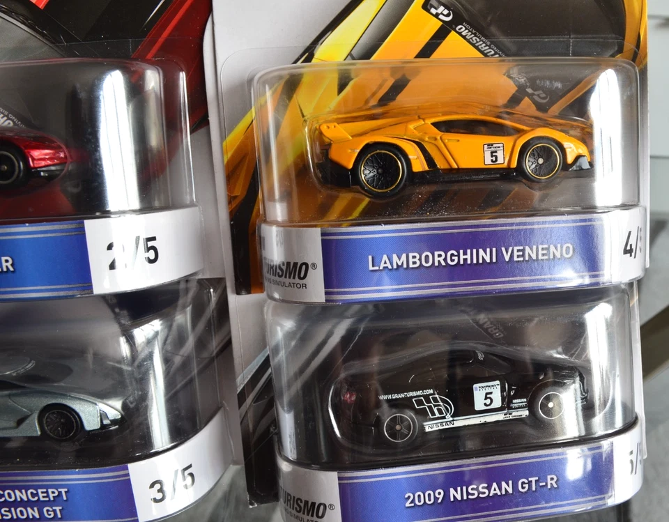 HOT WHEELS RETRO ENTERTAINMENT 2016 GRAN TURISMO LOT C7.R VISION GT GT-R VENENO — 第 3/4 张图片