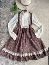 Vintage Gunne Sax Jeunes Filles by Jessica Floral Prairie Dress GIRLS 10/12 FLAW