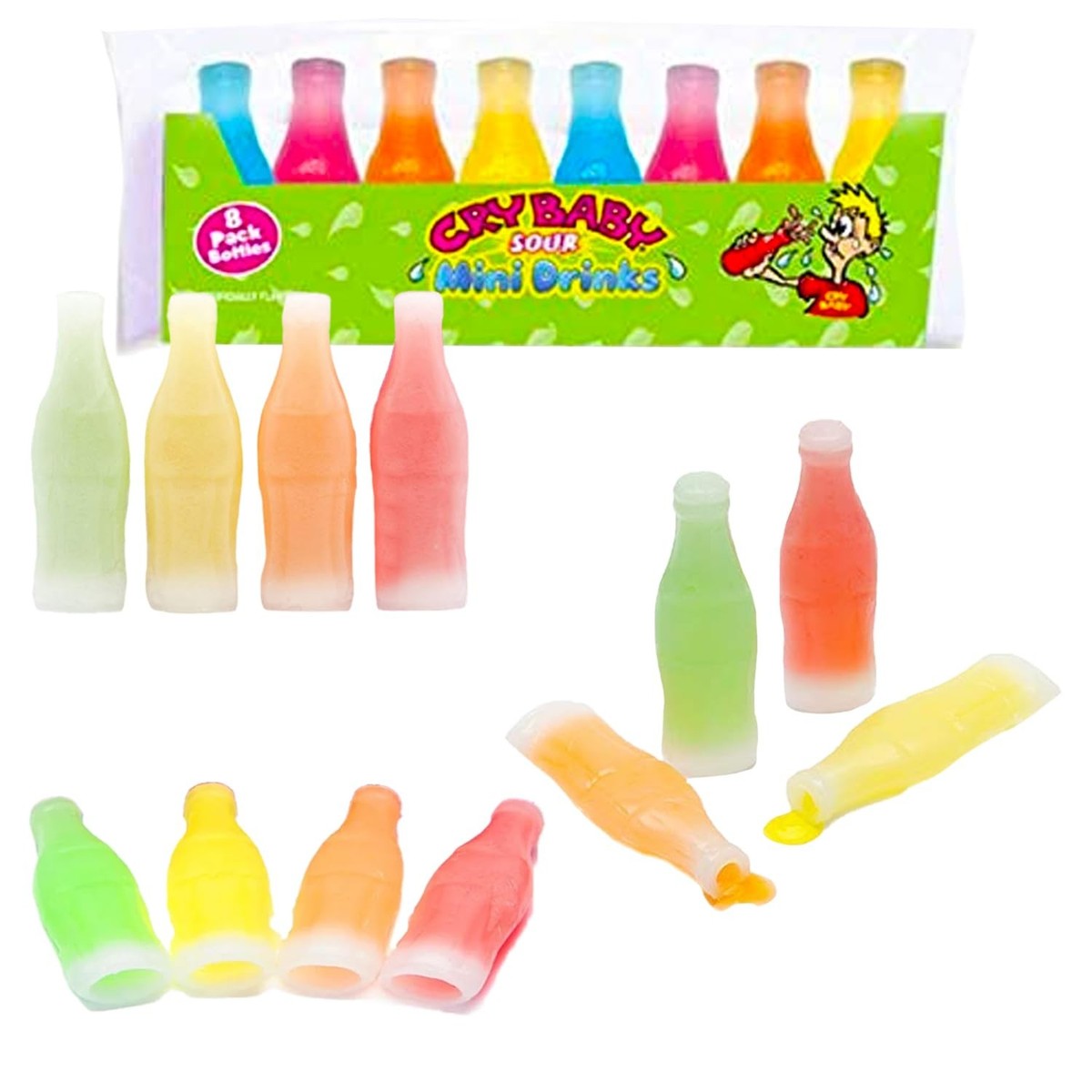 Nik-l-nip Cry Baby Sour Mini Drinks, 8 Count, Pack Of 3 | eBay