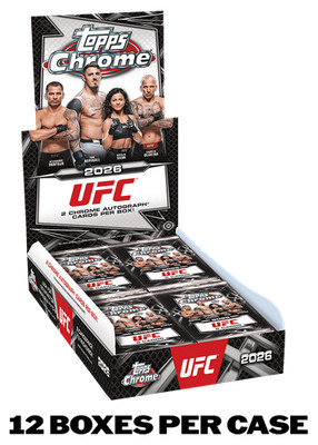 2026 TOPPS CHROME UFC 12-BOX HOBBY CASE (24 AUTOs) MMA Martial