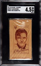 1911 S74 Silks - Colored Christy Mathewson Turkey Cigarettes SGC 4.5