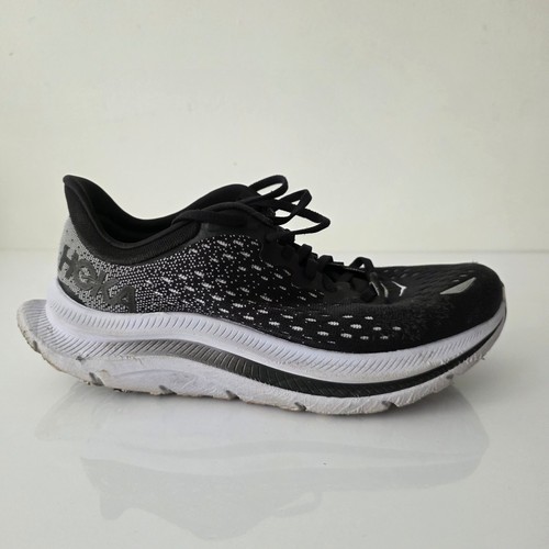 Hoka Kawana Mens Black White Running Shoes 1123163 BWHT Low Top Sneakers 9D