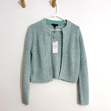 Ann Taylor Mint Green Shimmer Metallic Cardigan Sweater Prep NWT Women  s Small