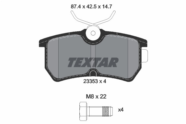 Plaquettes de frein Textar 2335301 anti-bruit pour résoudre les sifflements de frein