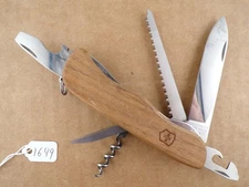 Victorinox Forester Swiss Army Pocket Knife - 111mm Wood Handle Saw - Very Good