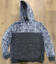 Hooey Brand Men s Medium Aztec Print Pullover Hoodie Sweatshirt Black Western