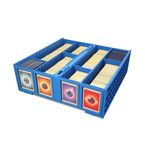 2 Blue Card Storage Bins Hold 3200 Toploaders Magnetic Trading Gaming BCW New - Picture 12 of 17