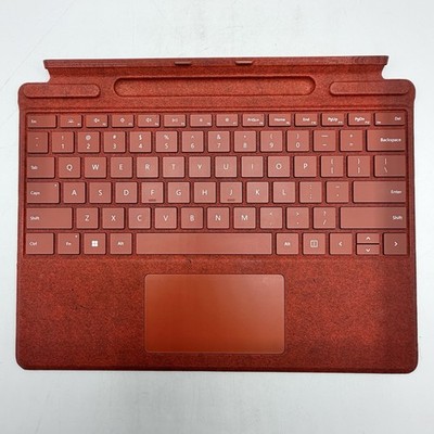 Microsoft Surface Pro Signature Keyboard Poppy Red Works /cb