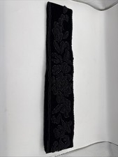 Vintage La Regale Hand Beaded Belt Size Small 31  Total Length Black Elegant
